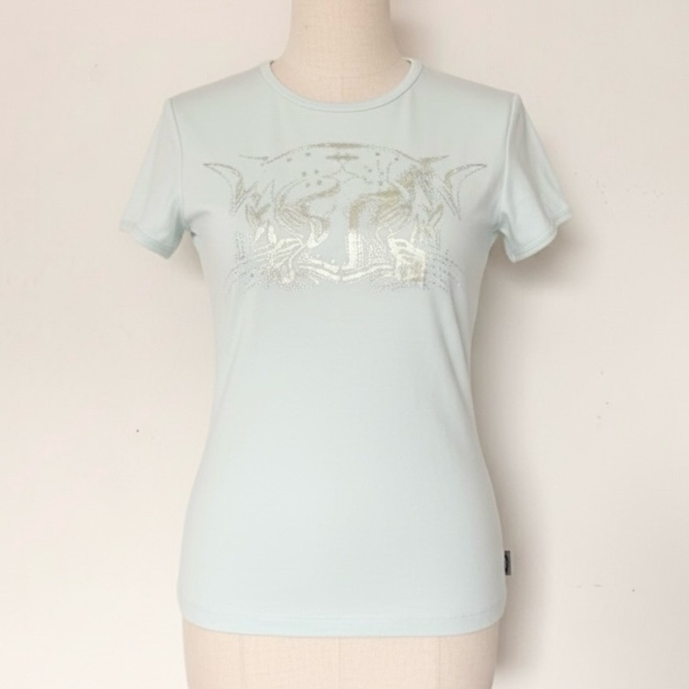 Hold 100% cotton New Icy blue Oakley top